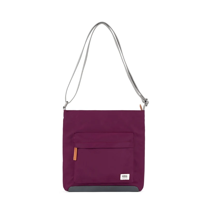 ROKA Kennington B Medium Tas van Gerecycled Nylon | Koningsbordeauxrood