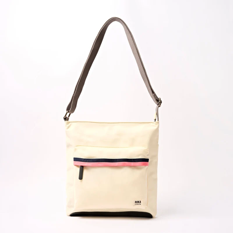ROKA Kennington B Wax Paper Stripe Medium Recycled Nylon Bag