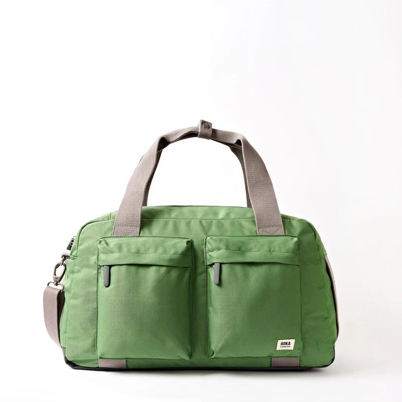 ROKA Gatwick Medium Tas van Gerecycled Canvas | Artichoke