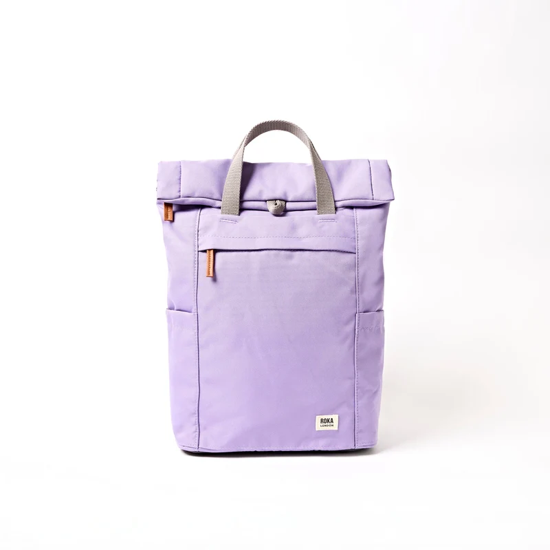 ROKA Finchley Een Thistle Bloom Medium tas van gerecycled canvas