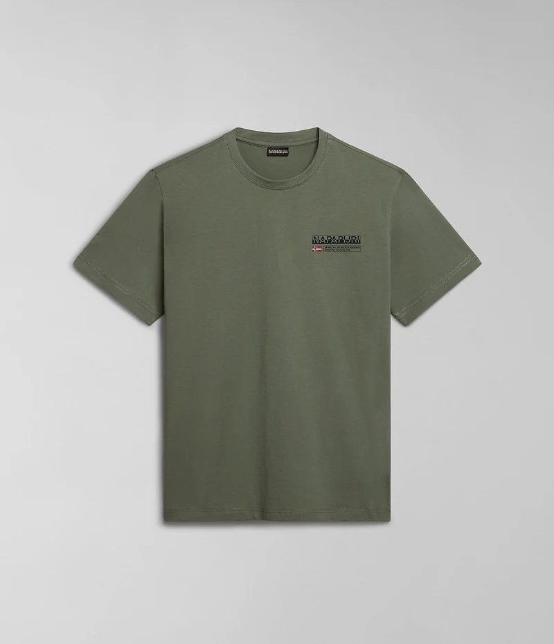 Napapijri Kasba T-shirt voor heren - Groen Korstmos