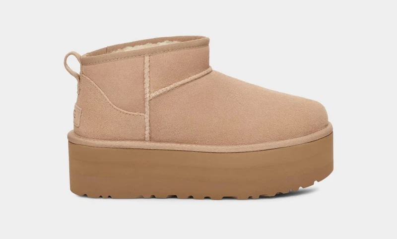 UGG Dames Ultra Mini Platform Laarzen - Zand
