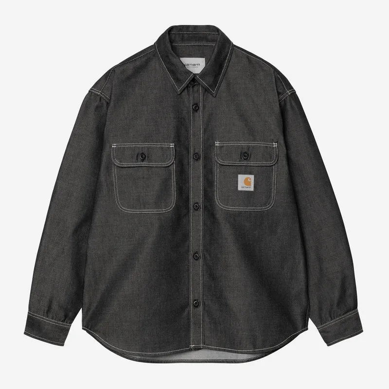 Carhartt WIP Heren Tigan overhemdjas | Zwart Stijf
