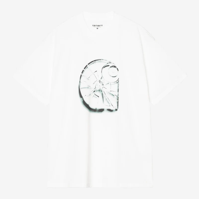 Carhartt WIP Heren T-shirt met gebroken print | Wit