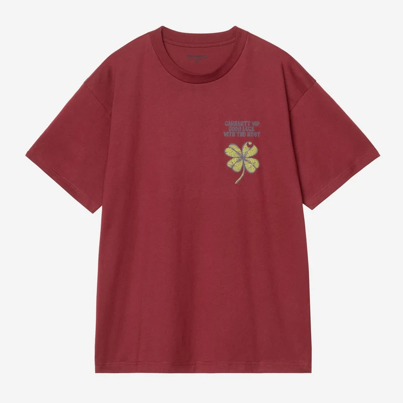 Carhartt WIP Heren T-shirt met klavermotief | Marsala