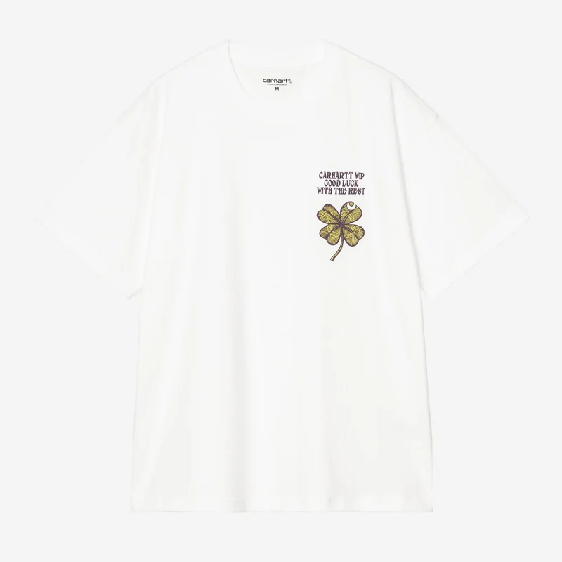 Carhartt WIP Heren T-shirt met klaverprint | Wit