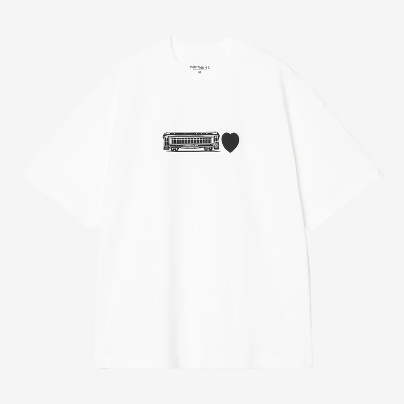 Carhartt WIP Heren T-shirt met Deconstructed Label | Wit