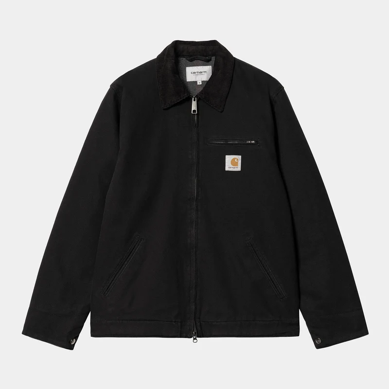 Carhartt WIP Heren Detroit Heavy Stone Wash-jas - Zwart / Zwart