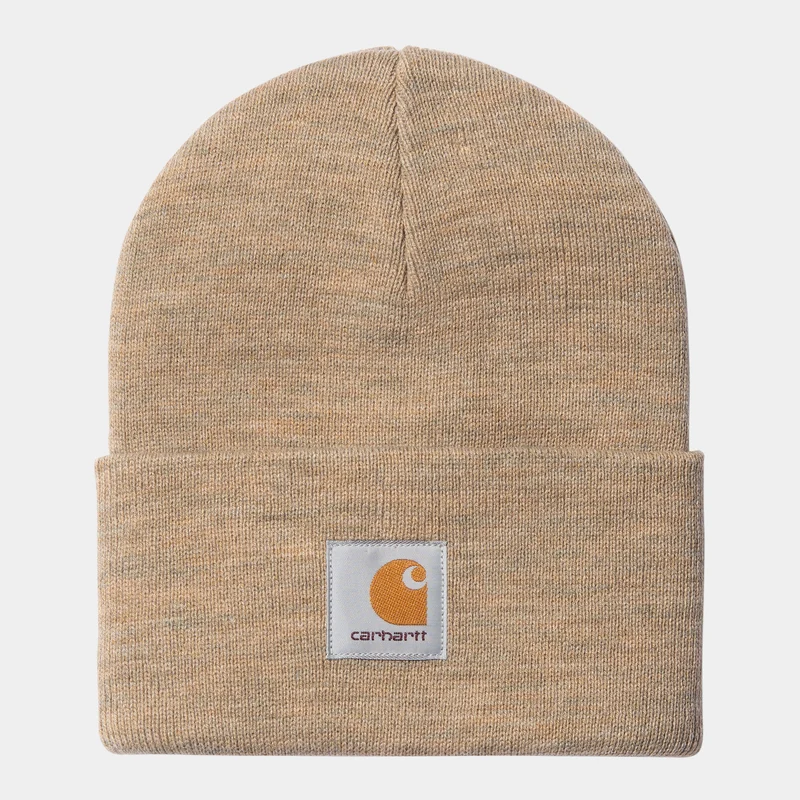 Carhartt WIP Unisex acryl horlogehoed - leer Heather