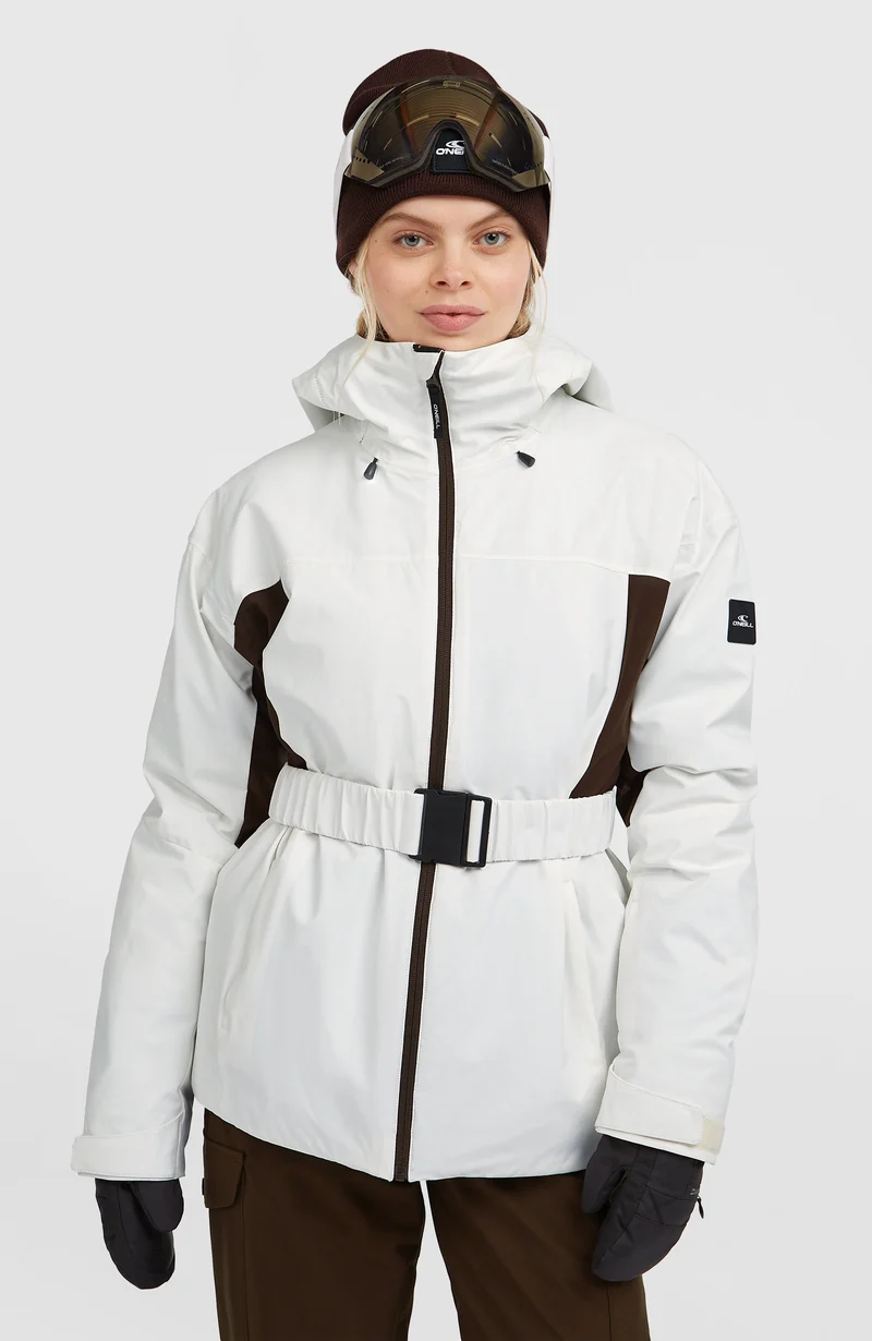 FWC'Cruz Hybrid Belted wintersportjas | Snow White Colour Block