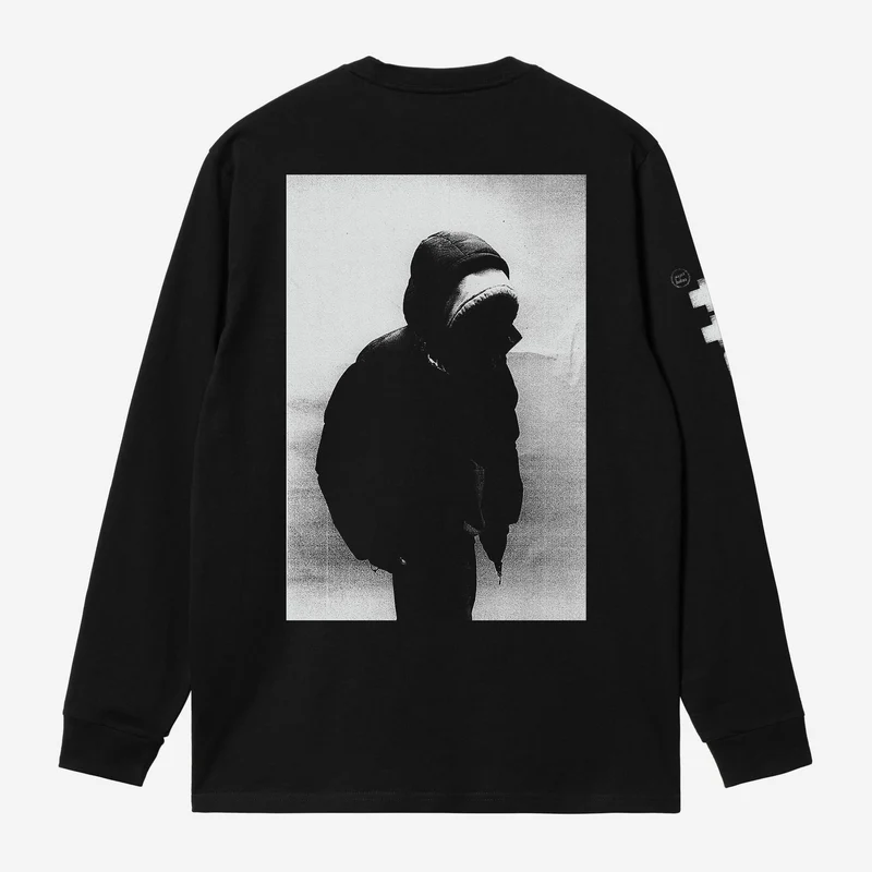 Carhartt WIP Heren Archive Script T-shirt met lange mouwen | Zwart