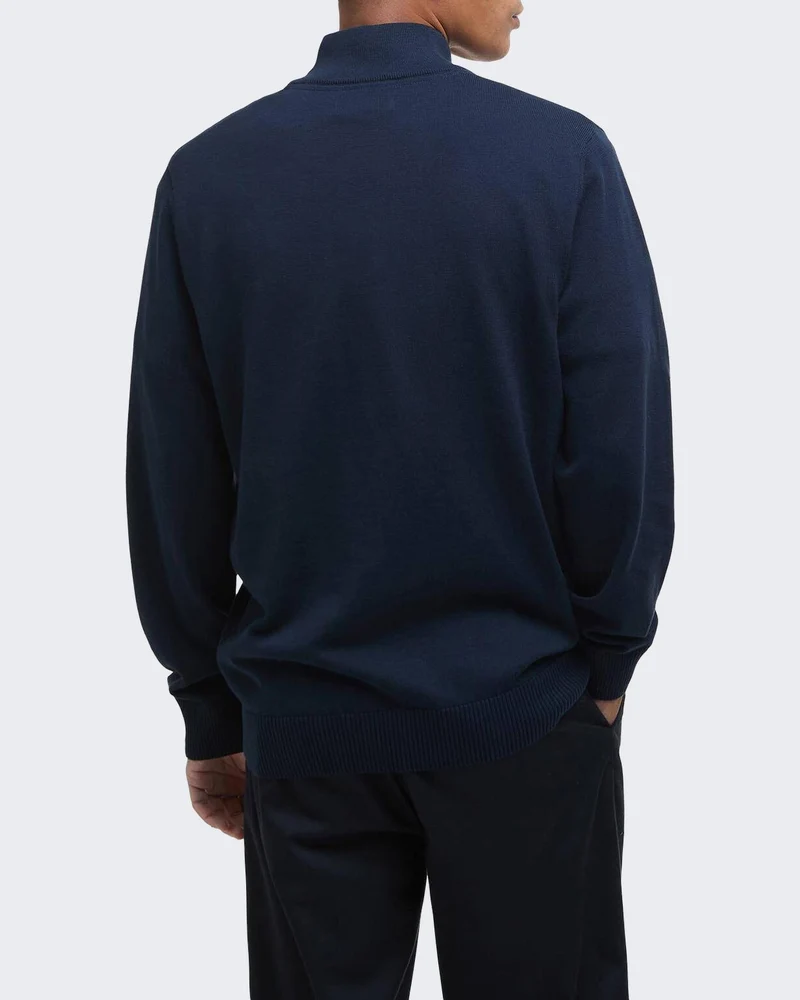 Barbour Heren Lingwood HalfZip Sweater Blauw