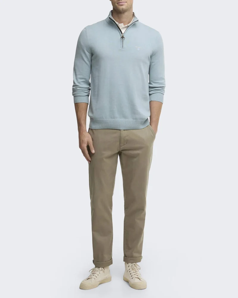 Barbour Heren Lingwood HalfZip Sweater Blauw