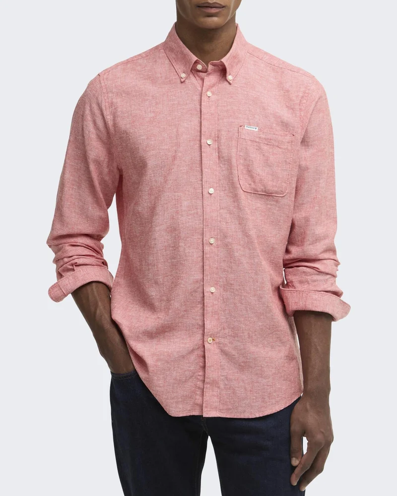Heren Nelson Tailored Shirt Rood