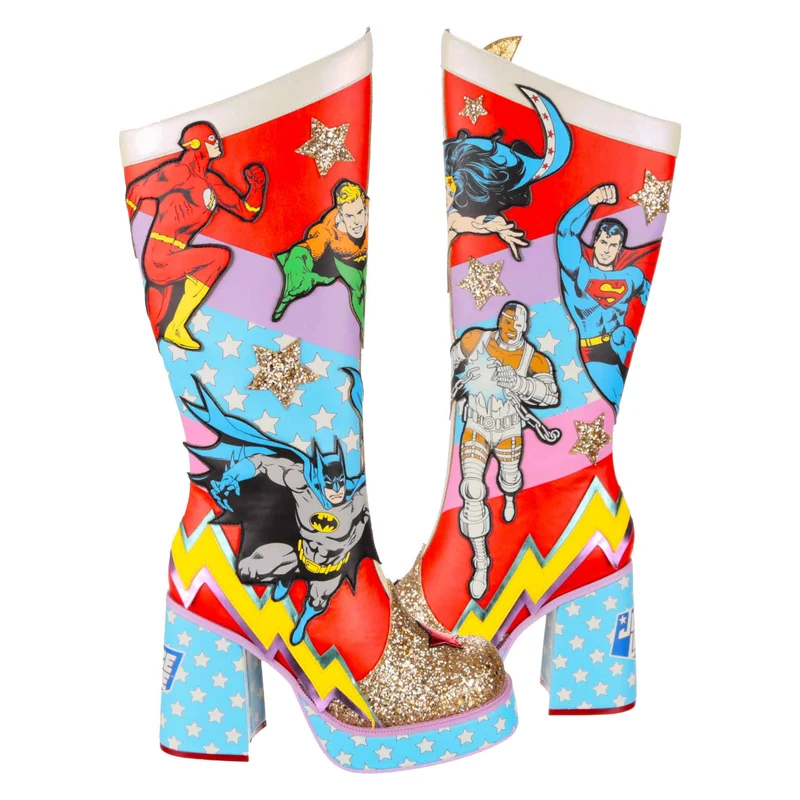 Irregular Choice DAMES Justice League Combineer hoge laarzen