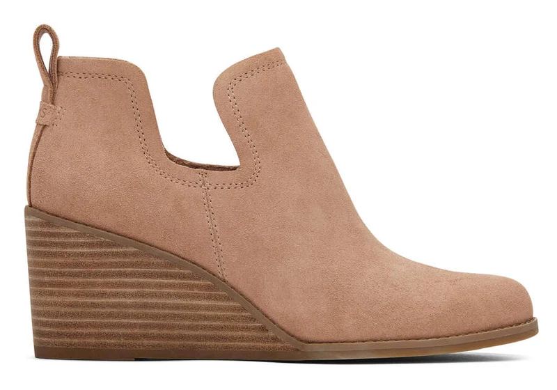 TOMS Kallie Cutout Suède Dameslaars - Bruin