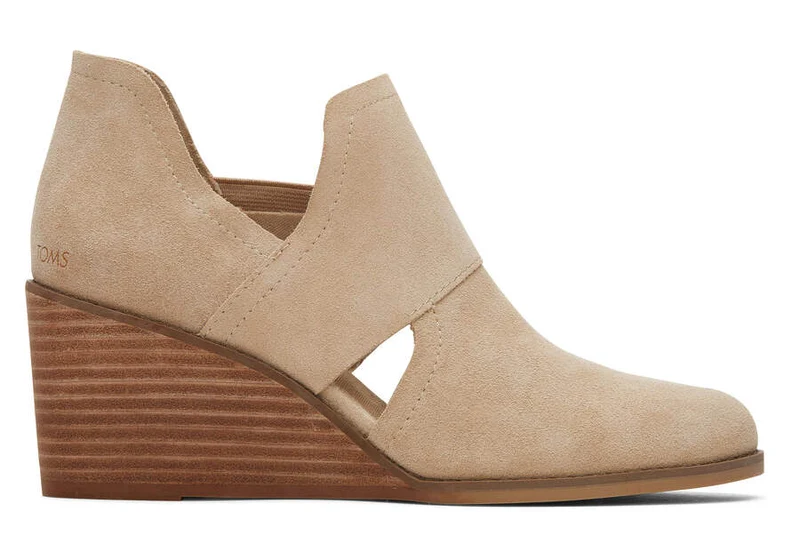 TOMS Dames Kallie Cutout Suede Boot - Havermout