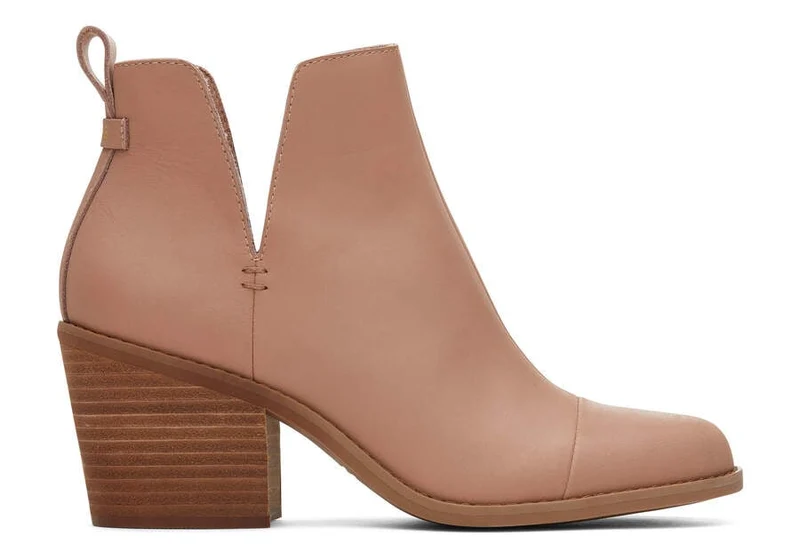 TOMS Everly Cutout leren dameslaars voor dames - bruin