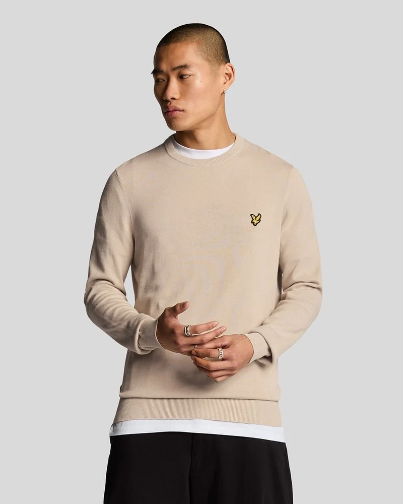 Lyle & Scott Heren katoenen trui met ronde hals | Cove