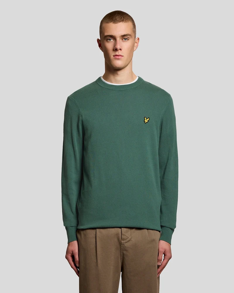 Lyle & Scott Heren katoenen trui met ronde hals | Everglade