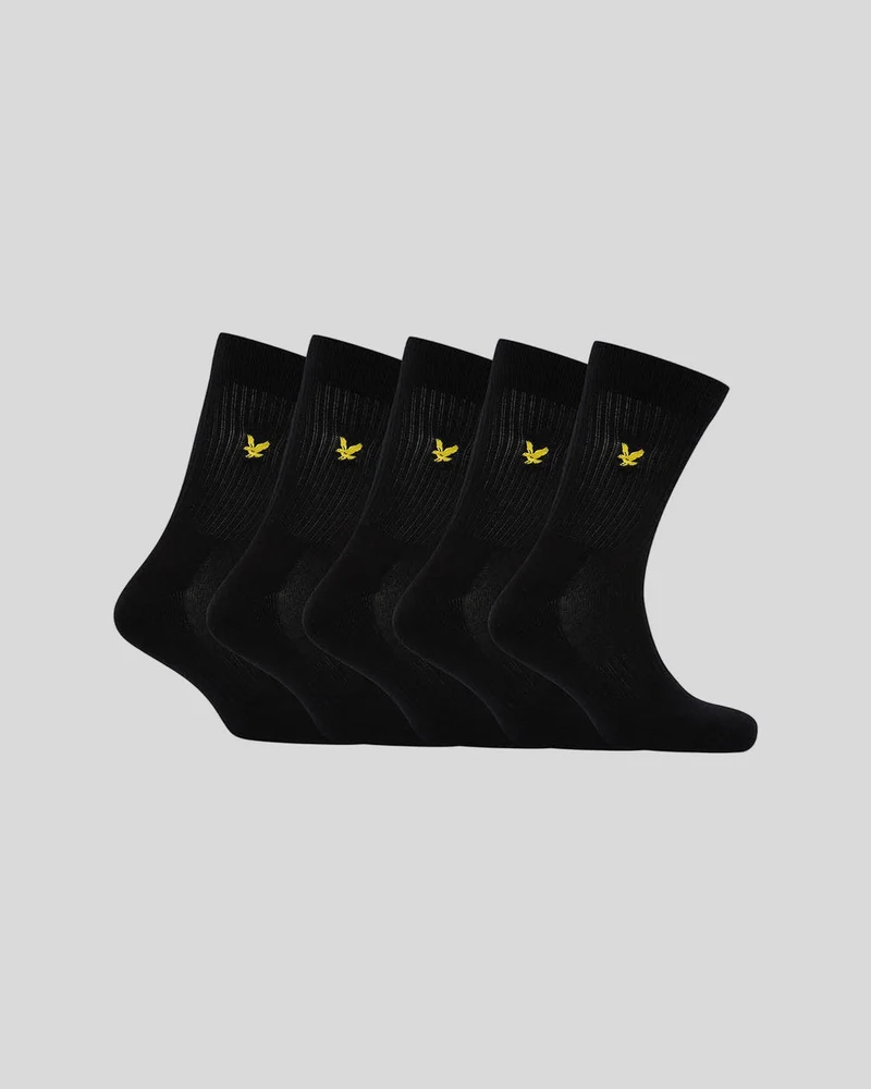 Lyle & Scott Camdyn herensokken | 5 stuks | Zwart