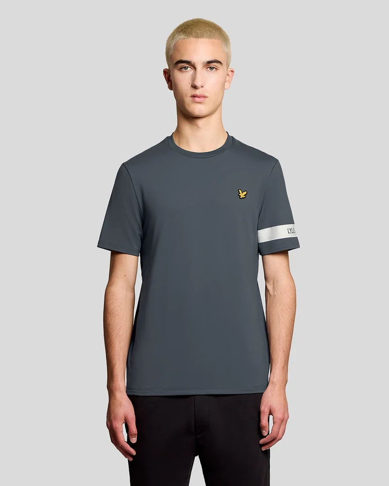 Lyle & Scott Heren T-shirt met sportieve mouwdetails | Turbulence