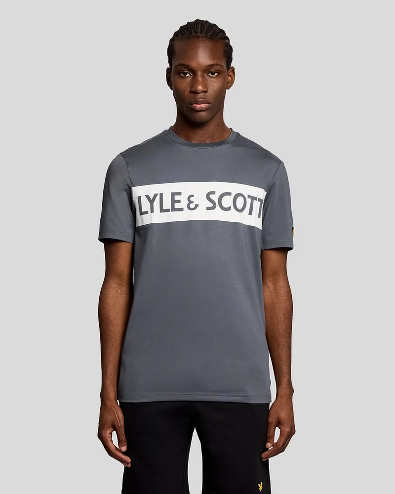 Lyle & Scott Heren T-shirt met sportlogo op de borst | Turbulence