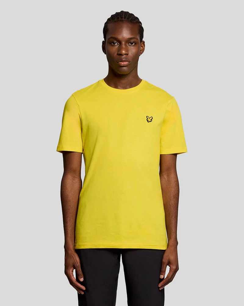 Lyle & Scott Heren sport T-shirt met korte mouwen | Elektrisch geel