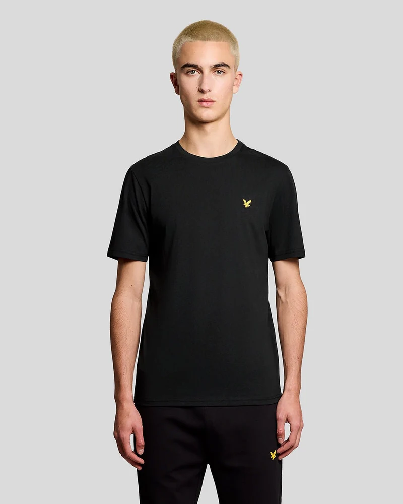 Lyle & Scott Heren sport T-shirt met korte mouwen | Gitzwart