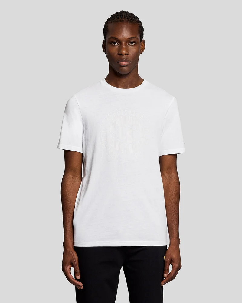 Lyle & Scott Heren T-shirt met sportlogo | Wit
