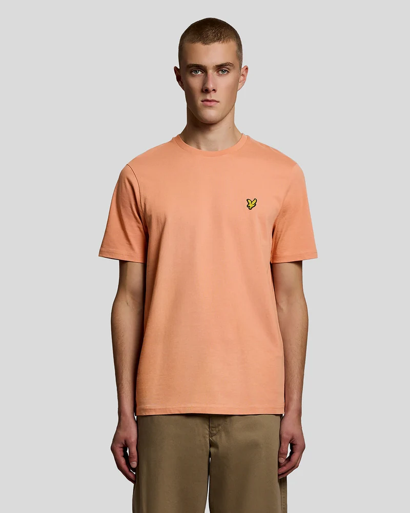 Lyle & Scott Heren katoenen T-shirt met ronde hals | Terracotta Pot