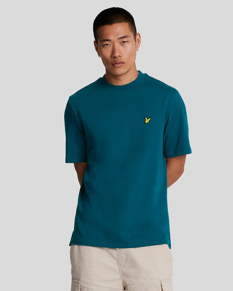 Lyle & Scott Heren katoenen T-shirt met ronde hals | Apres Navy