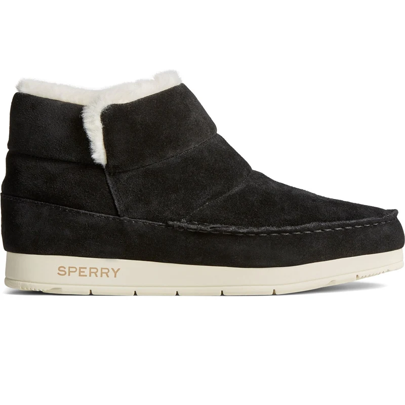 Sperry Dames Moc-Sider Leren Bootie - Zwart