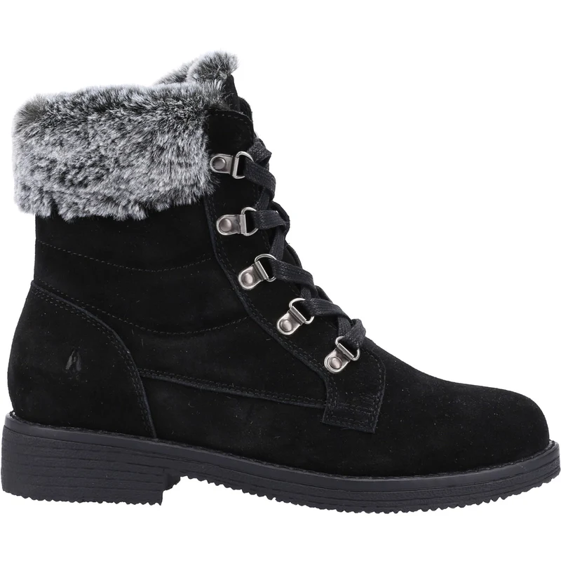 Hush Puppies Dames Florence Suede Mid Laarzen - Zwart