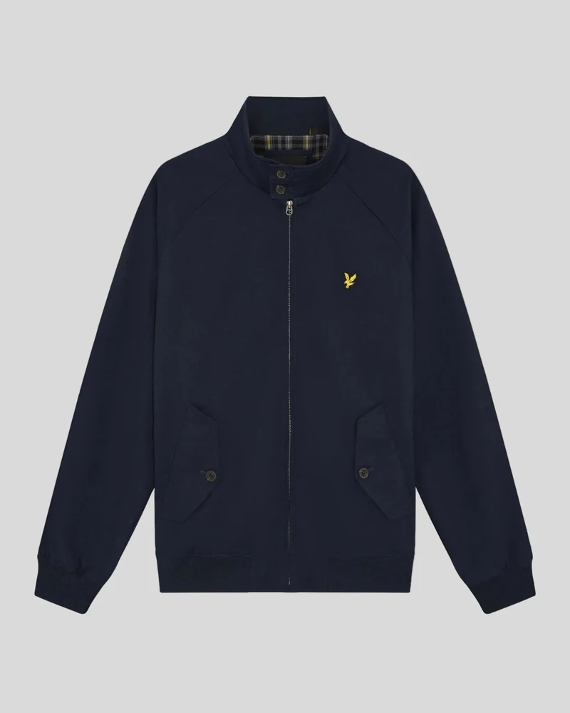 Lyle & Scott Harrington-jas van katoen voor heren | Donkerblauw