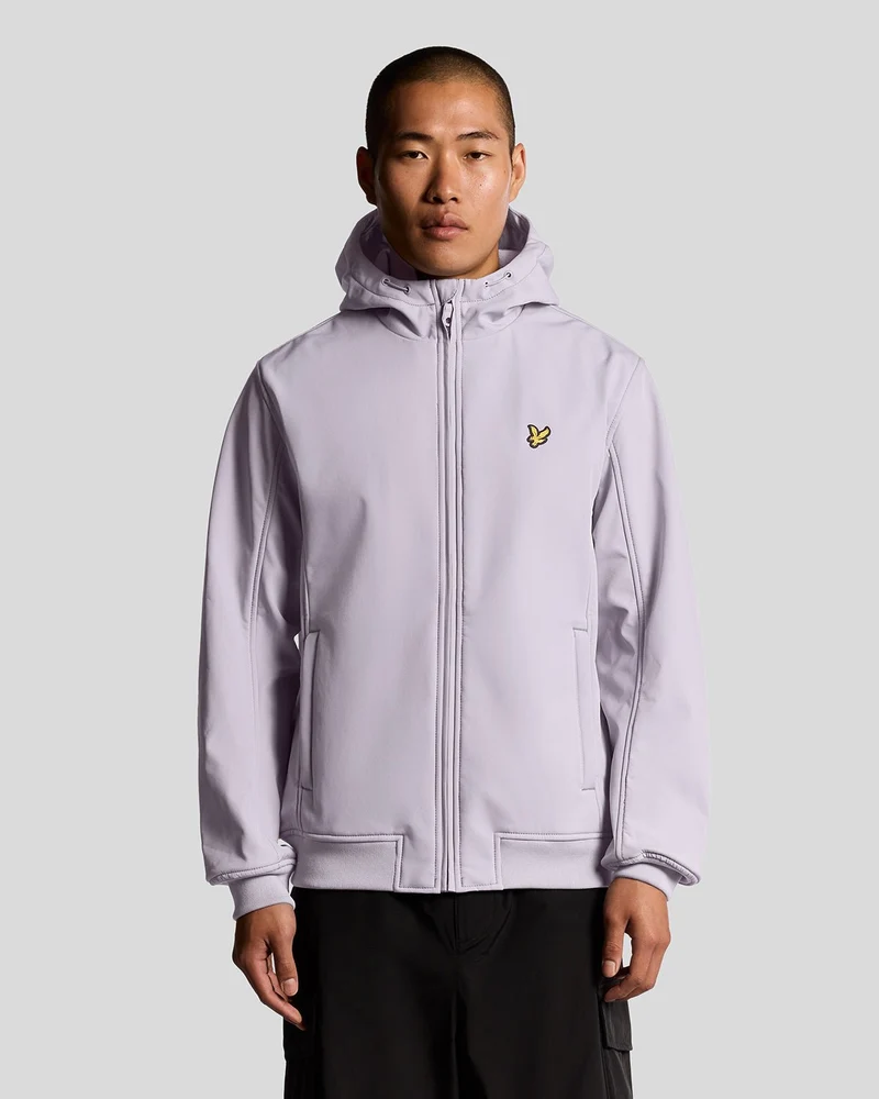 Lyle & Scott Heren fleecegevoerde softshelljas | Asgrijs Lila