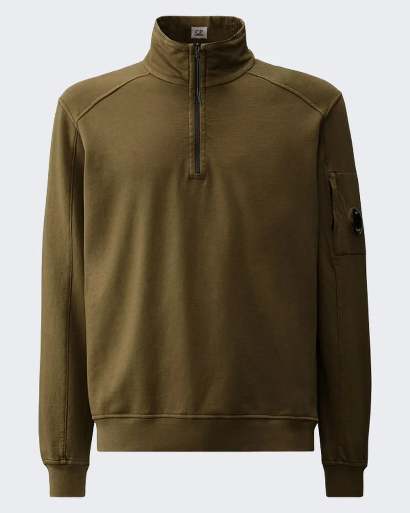 C.P.Company Heren Half Zip Collar Groen