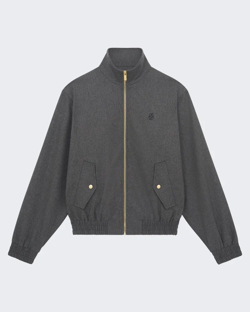 Drole De Monsieur Heren Flanelle Trackjacket Grijs