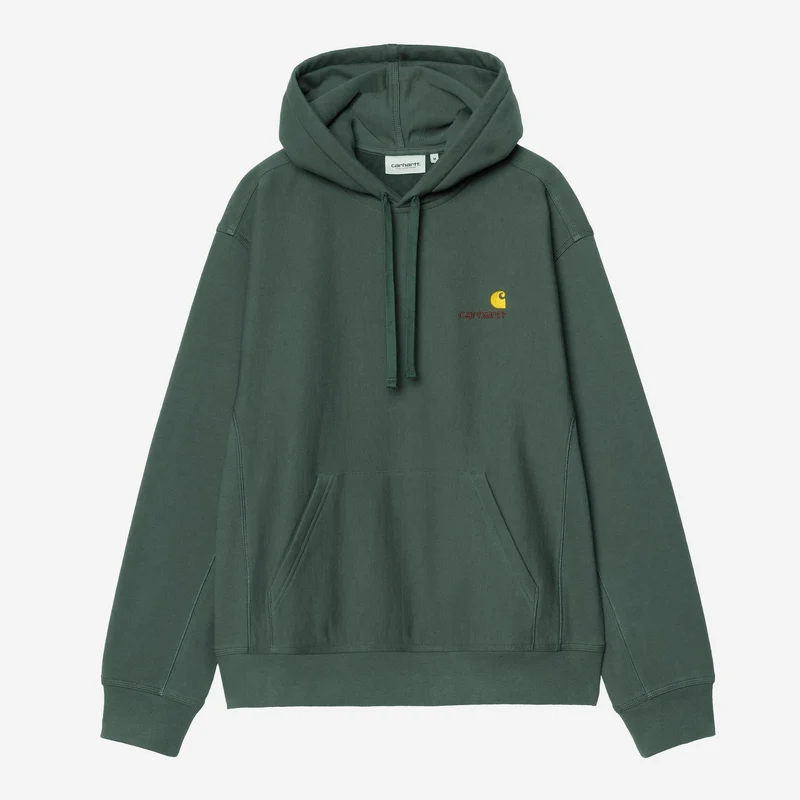 Carhartt WIP HEREN American Script Hoodie | Boerenkoolgroen