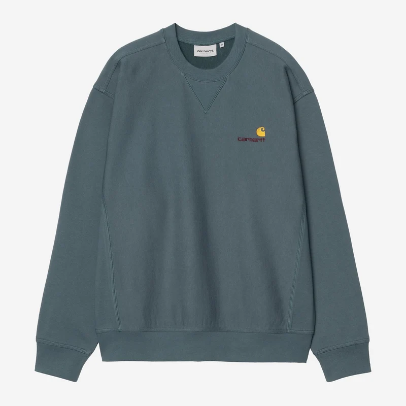 Carhartt WIP HEREN American Script Sweatshirt | Kantoorblauw