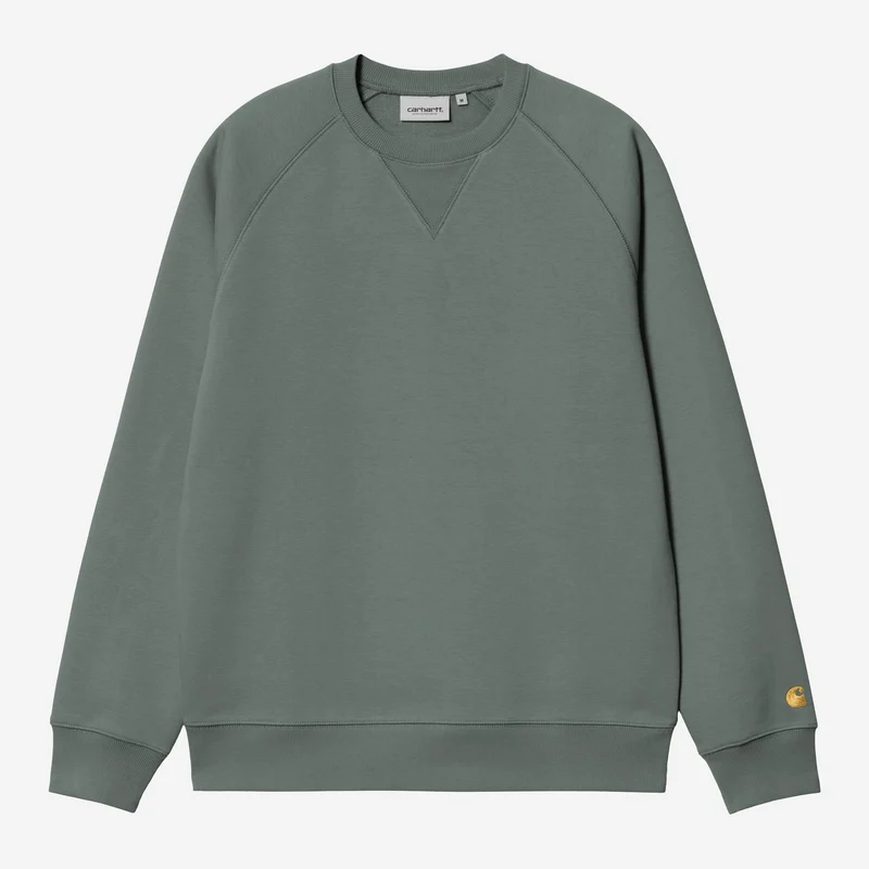 Carhartt WIP Heren Chase Sweat Top | Fluweelgroen