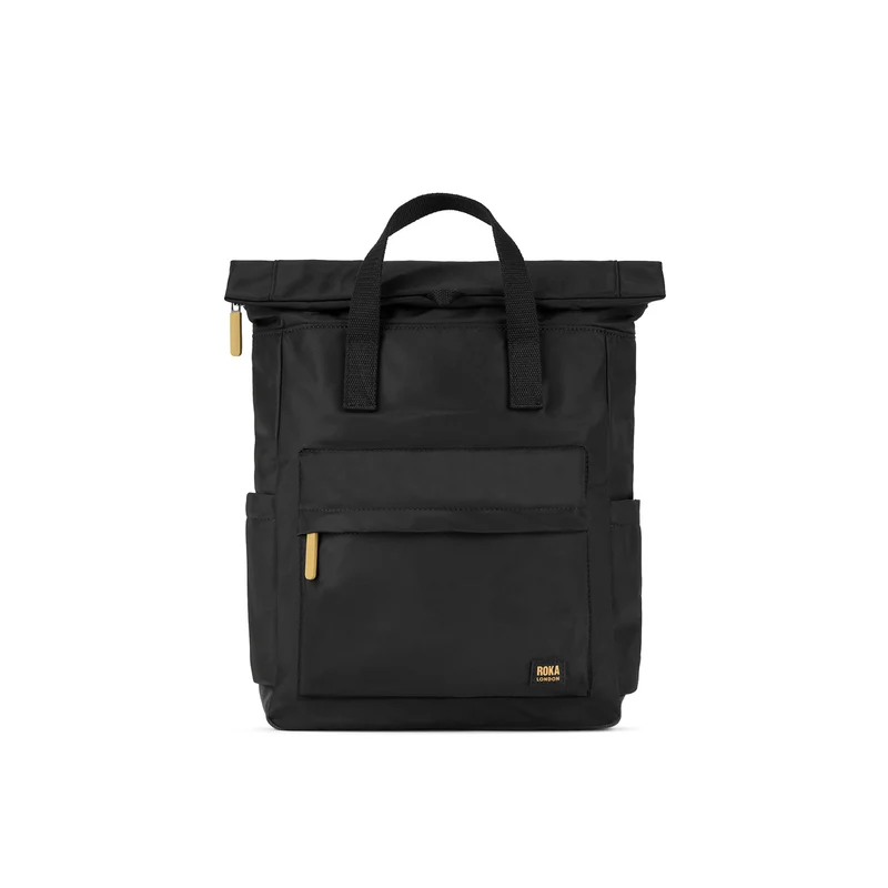 ROKA Canfield B Gold Label zwarte middelgrote tas van gerecycled nylon