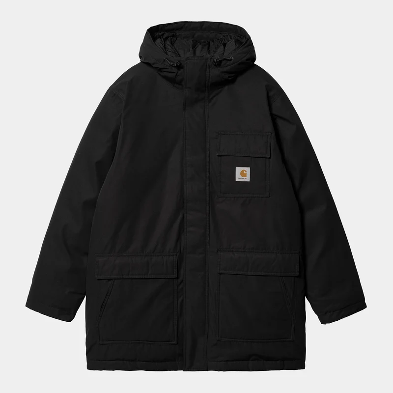 Carhartt WIP Siberische koude parka-jas voor heren - zwart