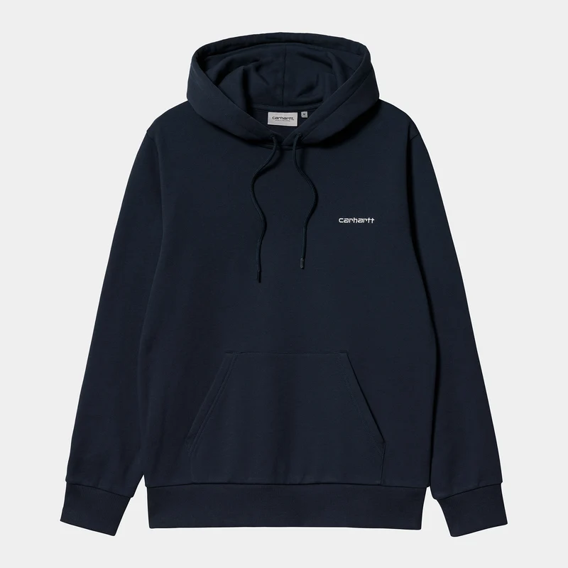 Carhartt WIP Heren hoodie met scriptborduurwerk - atoomblauw