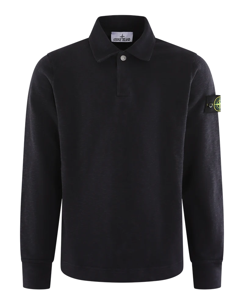 Stone Island Heren LongSleeve Polo Blauw overhemd