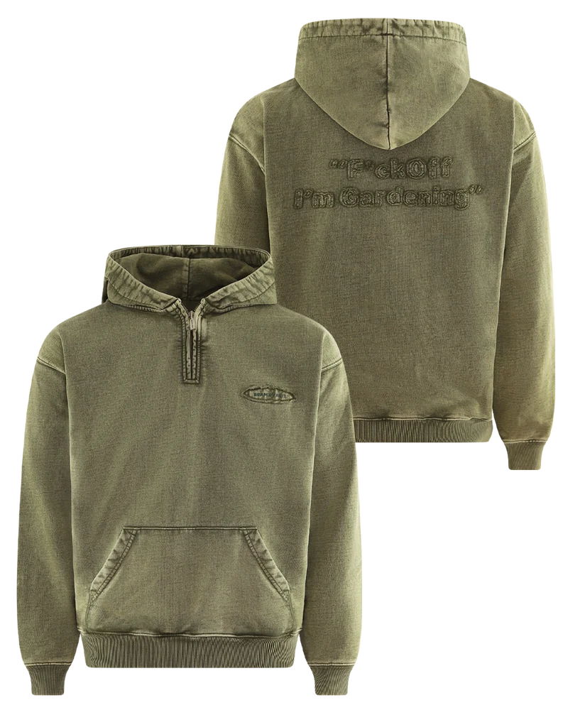 Heren Cut & Sew Quarter Zip Hoodie
