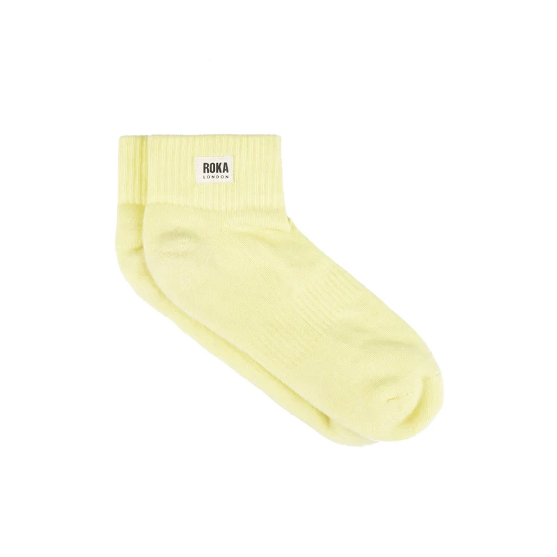 ROKA Wembley Biologische Katoenen Crop Sokken | Lemonade
