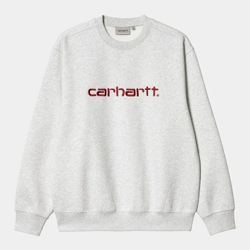 Carhartt WIP HEREN Carhartt WIP Sweattop - Ash Heather / Rocket