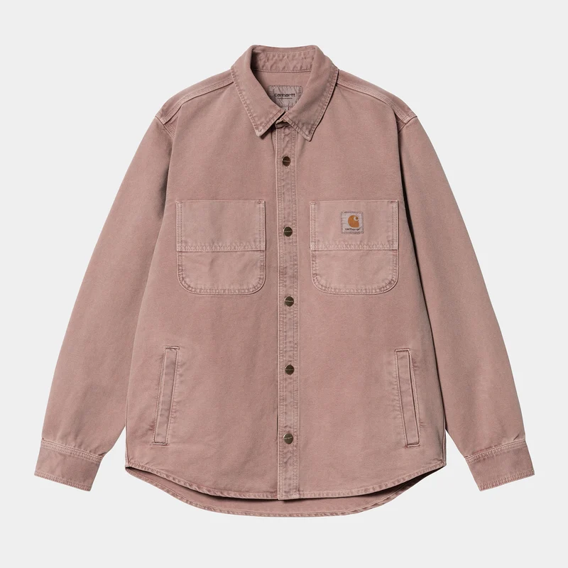 Carhartt WIP Glenn-shirt met lange mouwen voor heren - Donker pruim vervaagd