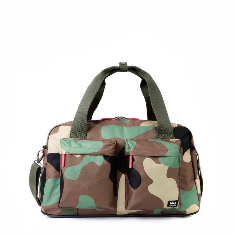 ROKA Gatwick Medium Gerecyclede Canvas Tas | Vintage Camo